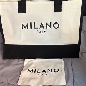 Milano Black and White Tote Bag